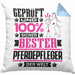 Pferdepfleger Geschenk Lustiger Spruch für Pferdepfleger Geschenkidee Bester Pferdepfleger Der WeltKissen mit Füllung 40x40 (Grau) Blau Trendation