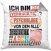 Psychologe Kissen mit Füllung 40x40 Geschenk Spruch Lustig Geschenkidee für Psychologe Geburtstag Ich Bin Der Verrückte Psychologe (Grau) Grau Trendation