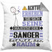 Sänger Geschenk Kissen mit Füllung 40x40 Lustiger Spruch Erheben Sie Sich Der Sänger Betritt den Raum (Grau) Grau Trendation