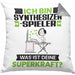 Synthesizer-Spieler Kissen mit Füllung 40x40 Geschenk für Synthesizer-Spieler Geburtstag Lustiger Spruch Was Ist Deine Superkraft (Grau) Grau Trendation