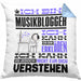 Musikblogger Geschenk Kissen mit Füllung 40x40 Geschenkidee für Musikblogger Geburtstag Lustig Ich Bin Musikblogger Ich Kann Es Dir Erklären Aber Nicht Für Dich Verstehen (Grau) Blau Trendation