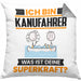 Kanufahrer Kissen mit Füllung 40x40 Geschenk für Kanufahrer Geburtstag Lustiger Spruch Was Ist Deine Superkraft (Grau) Grau Trendation