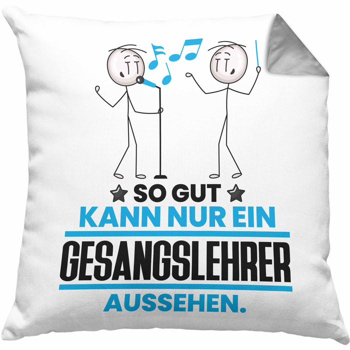 Gesangslehrer Geschenk Kissen mit Füllung 40x40 So Gut Kann Nur Ein Gesangslehrer Aussehen Geschenkidee (Grau) Grau Trendation