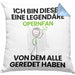 Opernfan Geschenk Kissen mit Füllung 40x40 Lustige Geschenkidee Geburtstag für Opernfan Ich Bin Dieser Legendäre Opernfan Von Dem Alle Geredet Haben (Grau) Blau Trendation
