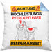 Pferdepfleger Kissen mit Füllung 40x40 Geschenk Lustiger Spruch Geschenkidee für Pferdepfleger Achtung Hochleistungs Pferdepfleger Bei Der Arbeit (Grau) Blau Trendation