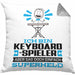 Keyboard-Spieler Geschenk Kissen mit Füllung 40x40 Ich Bin Keyboard-Spieler Aber Sag Doch Einfach Superheld Lustige Geschenkdiee für Keyboard-Spieler (Grau) Grau Trendation
