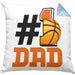 Basketball-Trainer Basketballer Nummer 1 Dad Vater Kissen mit Füllung 40x40 Geschenk Basketball Papa Geschenkidee Bester Papa Der Welt Vatertag Lustige Geschenkidee (Grau) Blau Trendation