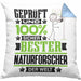 Naturforscher Geschenk Lustiger Spruch für Naturforscher Geschenkidee Bester Naturforscher Der WeltKissen mit Füllung 40x40 (Grau) Blau Trendation