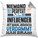 Influencer Geschenk Kissen mit Füllung 40x40 Lustige Geschenkidee für Influencer Geburtstag Niemand Ist Perfekt Aber Als Influencer Ist Man Nah Dran (Grau) Grau Trendation