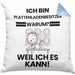 Plattenladenbesitzer Geschenk Kissen mit Füllung 40x40 Lustiger Spruch Ich Bin Plattenladenbesitzer Warum Weil Ich Es Kann Geschenkidee Bester Plattenladenbesitzer Geburtstag (Grau) Blau Trendation