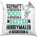 Hobbymaler Geschenk Lustiger Spruch für Hobbymaler Geschenkidee Bester Hobbymaler Der WeltKissen mit Füllung 40x40 (Grau) Grau Trendation
