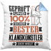 Klangkünstler Geschenk Lustiger Spruch für Klangkünstler Geschenkidee Bester Klangkünstler Der WeltKissen mit Füllung 40x40 (Grau) Blau Trendation