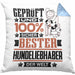 Hundeliebhaber Geschenk Lustiger Spruch für Hundeliebhaber Geschenkidee Bester Hundeliebhaber Der WeltKissen mit Füllung 40x40 (Grau) Blau Trendation