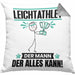 Leichtathlet Kissen mit Füllung 40x40 Geschenk für Leichtathlet Der Mann Der Alles Kann Geschenkidee zum Geburtstag (Grau) Grau Trendation