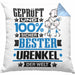 Urenkel Geschenk Lustiger Spruch für Urenkel Geschenkidee Bester Urenkel Der WeltKissen mit Füllung 40x40 (Grau) Blau Trendation