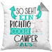 So Sieht Ein Richtig Cooler Camper Aus Geschenk Kissen mit Füllung 40x40 Lustiger Spruch Geschenkidee (Grau) Grau Trendation