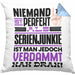 Serienjunkie Geschenk Kissen mit Füllung 40x40 Lustige Geschenkidee für Serienjunkie Geburtstag Niemand Ist Perfekt Aber Als Serienjunkie Ist Man Nah Dran (Grau) Blau Trendation