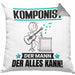 Komponist Kissen mit Füllung 40x40 Geschenk für Komponist Der Mann Der Alles Kann Geschenkidee zum Geburtstag (Grau) Grau Trendation