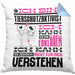 Tierschutzaktivist Geschenk Kaffee-Kissen mit Füllung 40x40 Geschenkidee für Tierschutzaktivist Ich Bin Tierschutzaktivist Ich Kann Es Dir Erklären Jedoch Nicht Für Dich Verstehen Spruch Lustig (Grau) Blau Trendation