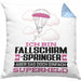Fallschirmspringer Geschenk Kissen mit Füllung 40x40 Ich Bin Fallschirmspringer Aber Sag Doch Einfach Superheld Lustige Geschenkdiee für Fallschirmspringer (Grau) Blau Trendation