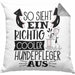 Hundepfleger Kissen mit Füllung 40x40 So Sieht Ein Richtig Cooler Hundepfleger Aus Geschenk Lustiger Spruch Geschenkidee (Grau) Grau Trendation