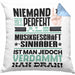 Musikgeschäftsinhaber Geschenk Kissen mit Füllung 40x40 Lustige Geschenkidee für Musikgeschäftsinhaber Geburtstag Niemand Ist Perfekt Aber Als Musikgeschäftsinhaber Ist Man Nah Dran (Grau) Blau Trendation