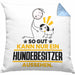 Hundebesitzer Geschenk Kissen mit Füllung 40x40 So Gut Kann Nur Ein Hundebesitzer Aussehen Geschenkidee (Grau) Blau Trendation