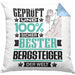 Bergsteiger Geschenk Lustiger Spruch für Bergsteiger Geschenkidee Bester Bergsteiger Der WeltKissen mit Füllung 40x40 (Grau) Blau Trendation