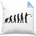 Boule Kissen mit Füllung 40x40 Geschenk Boule-Spieler Geschenkidee Spruch Evolution Boule (Grau) Blau Trendation