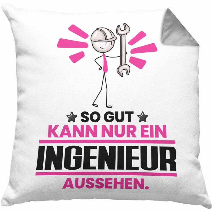 Ingenieur Geschenk Kissen mit Füllung 40x40 So Gut Kann Nur Ein Ingenieur Aussehen Geschenkidee (Grau) Grau Trendation