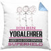 Yogalehrer Geschenk Kissen mit Füllung 40x40 Ich Bin Yogalehrer Aber Sag Doch Einfach Superheld Lustige Geschenkdiee für Yogalehrer (Grau) Blau Trendation