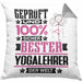Yogalehrer Geschenk Lustiger Spruch für Yogalehrer Geschenkidee Bester Yogalehrer Der WeltKissen mit Füllung 40x40 (Grau) Grau Trendation