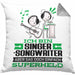 Singer-Songwriter Geschenk Kissen mit Füllung 40x40 Ich Bin Singer-Songwriter Aber Sag Doch Einfach Superheld Lustige Geschenkdiee für Singer-Songwriter (Grau) Grau Trendation