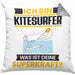Kitesurfer Kissen mit Füllung 40x40 Geschenk für Kitesurfer Geburtstag Lustiger Spruch Was Ist Deine Superkraft (Grau) Grau Trendation