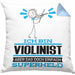 Violinist Geschenk Kissen mit Füllung 40x40 Ich Bin Violinist Aber Sag Doch Einfach Superheld Lustige Geschenkdiee für Violinist (Grau) Blau Trendation