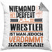 Wrestler Geschenk Kissen mit Füllung 40x40 Lustige Geschenkidee für Wrestler Geburtstag Niemand Ist Perfekt Aber Als Wrestler Ist Man Nah Dran (Grau) Grau Trendation