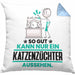 Katzenzüchter Geschenk Kissen mit Füllung 40x40 So Gut Kann Nur Ein Katzenzüchter Aussehen Geschenkidee (Grau) Blau Trendation