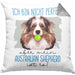 Australian Shepherd Besitzer Kissen mit Füllung 40x40 Geschenk Lustiger Spruch Geschenkidee Besitzerin Ich Bin Nicht toll Aber Mein Australian Shepherd Ist Es (Grau) Grau Trendation