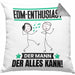 EDM-Enthusiast Kissen mit Füllung 40x40 Geschenk für EDM-Enthusiast Der Mann Der Alles Kann Geschenkidee zum Geburtstag (Grau) Grau Trendation