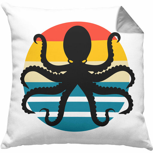 Oktopus Tintenfisch Kissen mit Füllung 40x40 Geschenk Lustiger Grafik Oktopus Geschenkidee Geburtstag (Grau) Grau Trendation