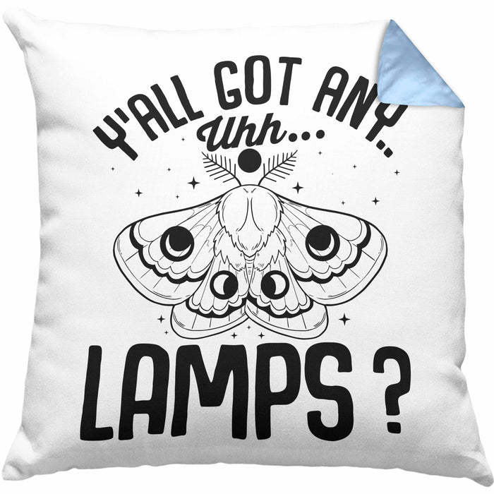 Dank Meme Kissen mit Füllung 40x40 Geschenk Y'all Got Any Lamps (Grau) Blau Trendation
