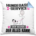 Hundegassi-Service Kissen mit Füllung 40x40 Geschenk für Hundegassi-Service Der Mann Der Alles Kann Geschenkidee zum Geburtstag (Grau) Blau Trendation