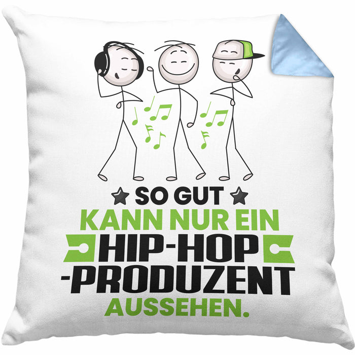 Hip-Hop-Produzent Geschenk Kissen mit Füllung 40x40 So Gut Kann Nur Ein Hip-Hop-Produzent Aussehen Geschenkidee (Grau) Blau Trendation