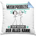 Musikproduzent Kissen mit Füllung 40x40 Geschenk für Musikproduzent Der Mann Der Alles Kann Geschenkidee zum Geburtstag (Grau) Blau Trendation