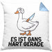 Dank Meme Kissen mit Füllung 40x40 Ganz Gans Besitzer Wortspiel Es Ist Gans Hart Gerade Geschenkidee Depressionen (Grau) Blau Trendation