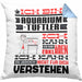 Aquarium-Tüftler Geschenk Kaffee-Kissen mit Füllung 40x40 Geschenkidee für Aquarium-Tüftler Ich Bin Aquarium-Tüftler Ich Kann Es Dir Erklären Jedoch Nicht Für Dich Verstehen Spruch Lustig (Grau) Blau Trendation
