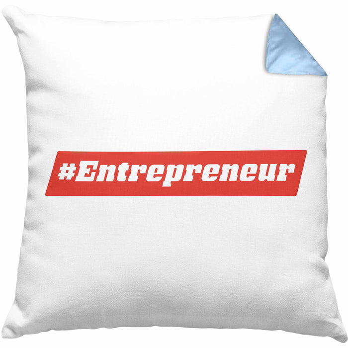 Entrepreneur Kissen mit Füllung 40x40 Entrepreneurship Geschenk Spruch Motivation (Grau) Blau Trendation