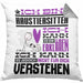 Haustiersitter Geschenk Kaffee-Kissen mit Füllung 40x40 Geschenkidee für Haustiersitter Ich Bin Haustiersitter Ich Kann Es Dir Erklären Jedoch Nicht Für Dich Verstehen Spruch Lustig (Grau) Grau Trendation