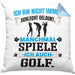 Golfer Geschenk Kissen mit Füllung 40x40 Ich Bin Nicht immer Schlecht Gelaunt Golfspieler (Grau) Blau Trendation