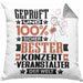 Konzertveranstalter Geschenk Lustiger Spruch für Konzertveranstalter Geschenkidee Bester Konzertveranstalter Der WeltKissen mit Füllung 40x40 (Grau) Grau Trendation